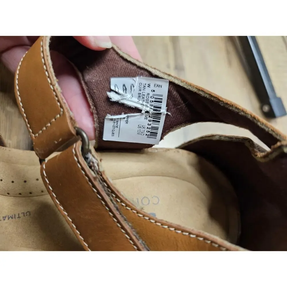 Clarks‎ Women's Roseville Leather Sandals Size 10 M NEW Bohemian Comfort